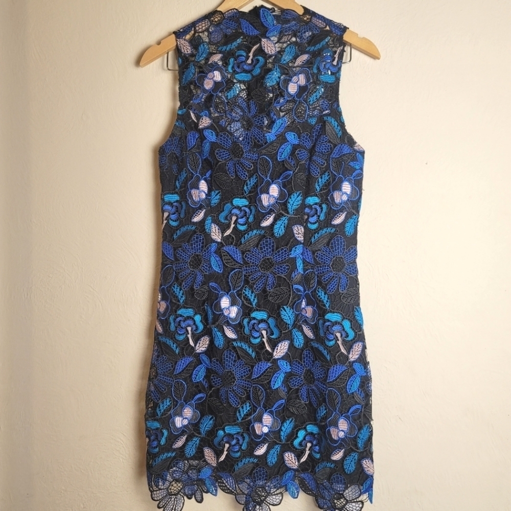 GUESS,‎ Midnight Magic Sleeveless Dress, Black/Midnight Blue Multicolor,  Size 6 - Picture 10 of 10